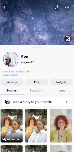 how to add another story to your public profile on snapchat